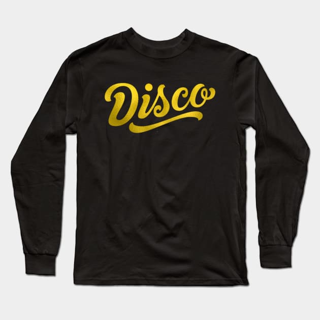 DISCO  - Solid Gold Long Sleeve T-Shirt by DISCOTHREADZ 